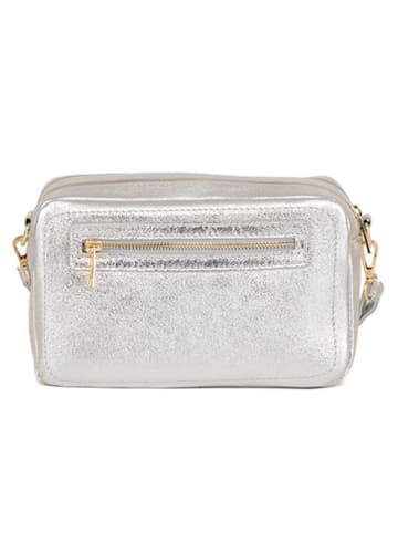 Anna Morellini Leren schoudertas "Pippa" zilverkleurig - (B)25 x (H)16 x (D)6 cm