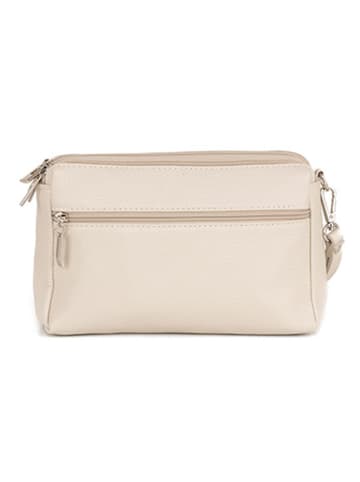 Anna Morellini Leder-Umhängetasche "Idalia" in Beige - (B)24 x (H)16 x (T)9 cm
