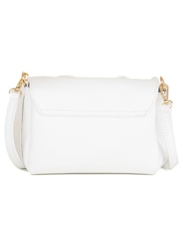 Anna Morellini Leder-Umhängetasche "Matalia" in Weiß - (B)22 x (H)17 x (T)9 cm