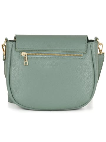 Anna Morellini Leder-Umhängetasche "Iseppa" in Grün - (B)24 x (H)21 x (T)9 cm