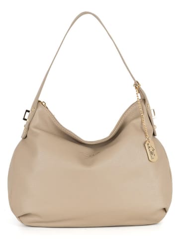 Anna Morellini Leren schoudertas "Armina" beige - (B)35 x (H)31 x (D)7 cm