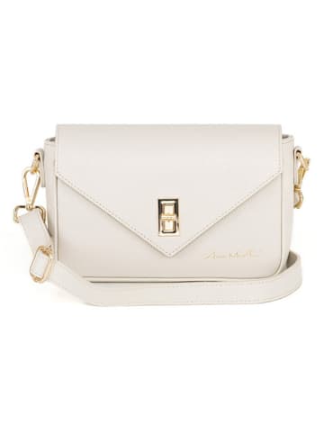 Anna Morellini Leder-Umhängetasche "Terina" in Creme - (B)24 x (H)16 x (T)6,5 cm
