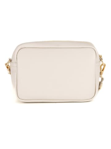 Anna Morellini Leder-Umhängetasche "Tabita" in Beige - (B)22 x (H)15 x (T)10 cm