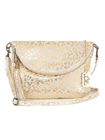 Anna Morellini Leder-Umhängetasche "Riccarda" in Gold - (B)22 x (H)18 x (T)2 cm