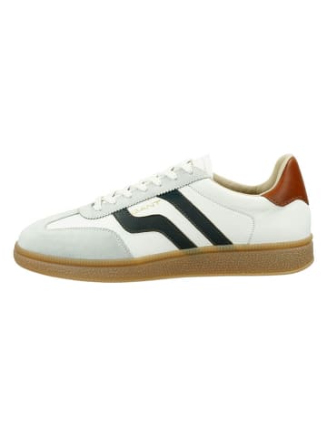 GANT Footwear Leder-Sneakers in Weiß/ Schwarz/ Grau