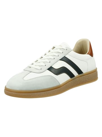 GANT Footwear Leder-Sneakers in Weiß/ Schwarz/ Grau