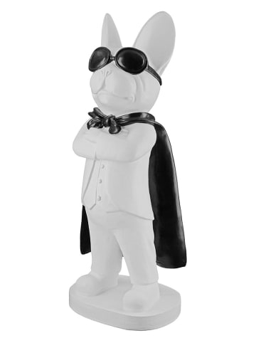 GILDE Dekofigur "Hero Dog" in Weiß/ Schwarz - (B)13 x (H)33 x (T)10 cm