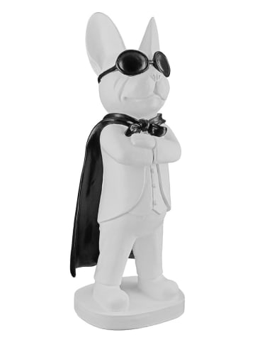 GILDE Decoratief "Hero Dog" wit/zwart - (B)13 x (H)33 x (D)10 cm