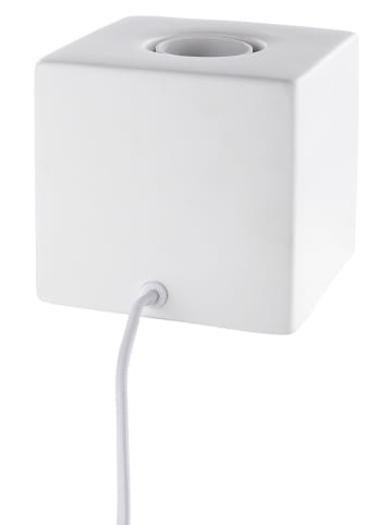 GILDE Tischleuchte "Würfel" in Weiß/ Schwarz - (B)10 x (H)10 x (T)19 cm