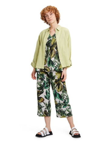 CARTOON Linnen broek wit/groen