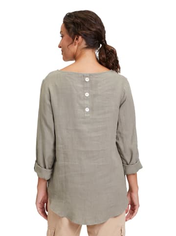 CARTOON Leinen-Bluse in Grau