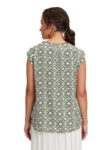 CARTOON Bluse in Weiß/ Khaki