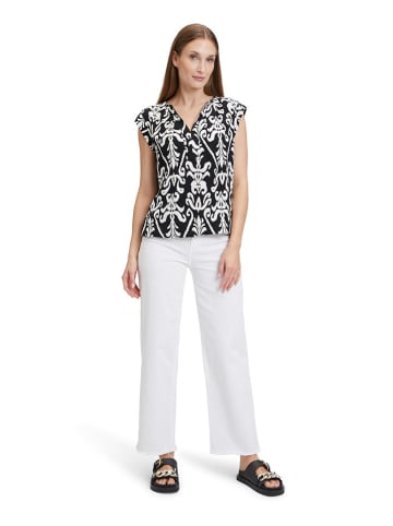 CARTOON Bluse in Weiß/ Schwarz