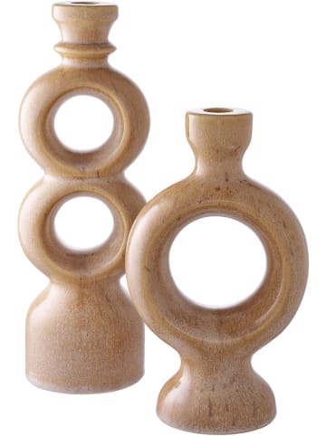 House Nordic Kerzenständer in Hellbraun - (H)23,5 cm