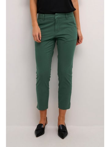 Kaffe Spodnie chino "Amette" w kolorze zielonym