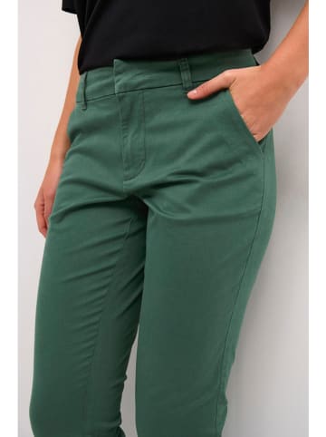 Kaffe Spodnie chino "Amette" w kolorze zielonym