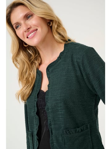 Cream Cardigan "Mellie" in Dunkelgrün