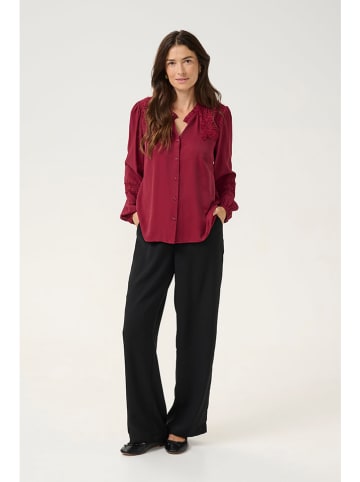 Cream Bluse "Luna" in Bordeaux
