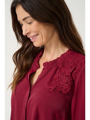 Cream Bluse "Luna" in Bordeaux