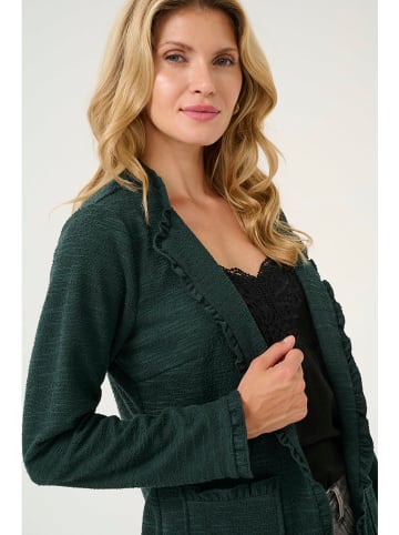 Cream Cardigan "Mellie" in Dunkelgrün