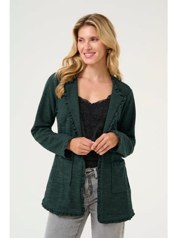 Cream Cardigan "Mellie" in Dunkelgrün