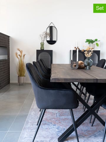 House Nordic 2er-Set: Esszimmerstühle in Schwarz - (B)65 x (H)87 x (T)57 cm