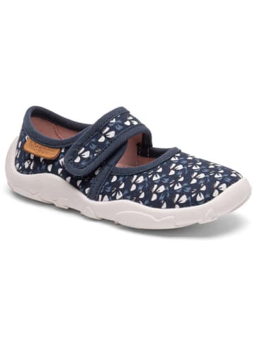 bisgaard Pantoffels donkerblauw/wit