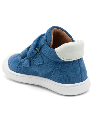 bisgaard Leder-Lauflernschuhe in Blau/ Weiß