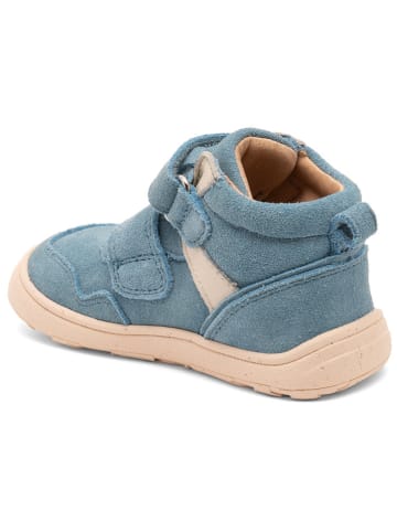 bisgaard Leder-Lauflernschuhe in Blau/ Creme