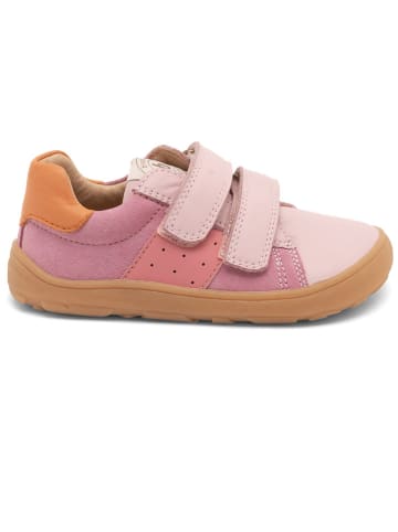 bisgaard Leder-Sneakers in Rosa/ Orange/ Lila