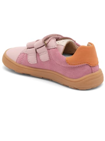bisgaard Leder-Sneakers in Rosa/ Orange/ Lila
