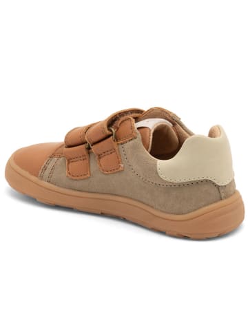bisgaard Leder-Sneakers in Hellbraun/ Hellblau/ Khaki
