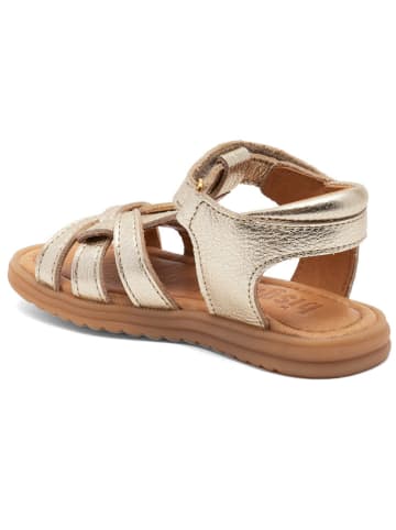 bisgaard Leder-Sandalen in Gold