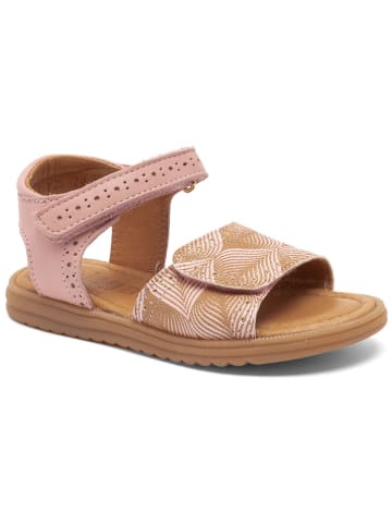 bisgaard Leder-Sandalen in Rosa/ Gold