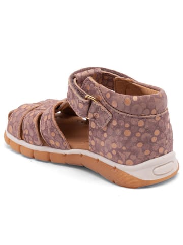 bisgaard Leder-Halbsandalen in Lila/ Orange