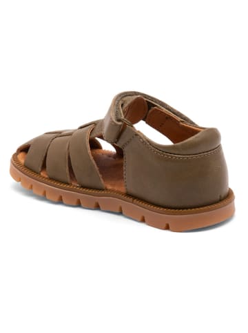 bisgaard Leder-Halbsandalen in Khaki