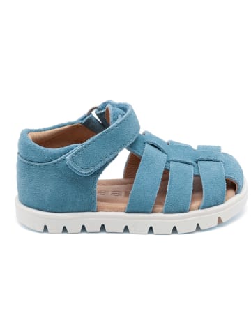 bisgaard Leder-Halbsandalen in Hellblau