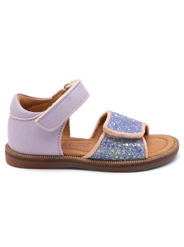 bisgaard Leder-Sandalen in Lila