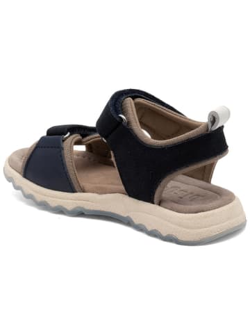 bisgaard Sandalen in Dunkelblau/ Beige