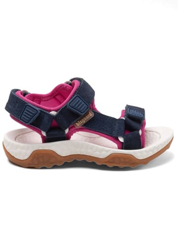 bisgaard Sandalen in Dunkelblau/ Pink