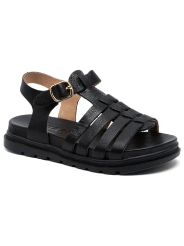 bisgaard Leder-Sandalen in Schwarz