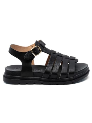 bisgaard Leder-Sandalen in Schwarz