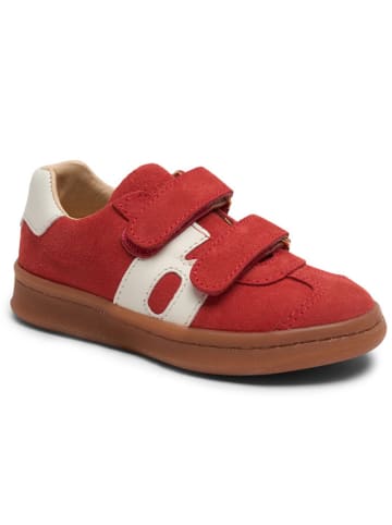 bisgaard Leder-Sneakers in Rot/ Weiß