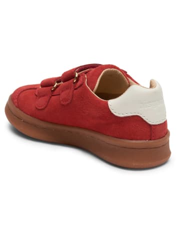 bisgaard Leder-Sneakers in Rot/ Weiß