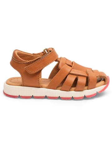 bisgaard Leder-Halbsandalen in Hellbraun