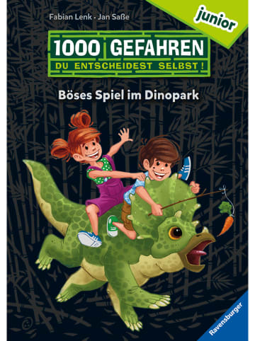 Ravensburger Kinderroman "1000 Gefahren junior - Böses Spiel im Dinopark"