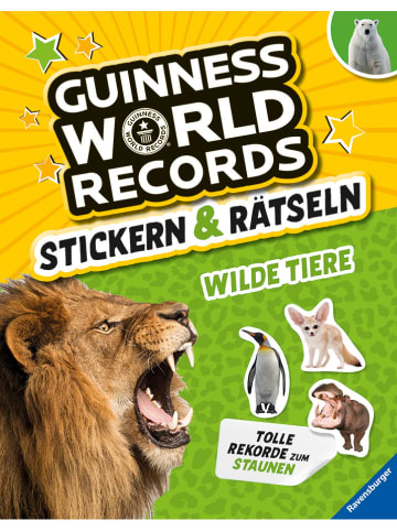 Ravensburger Mitmachbuch "GWRecords: Stickern & Rätseln - Wilde Tiere"