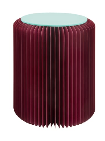 Remember Papierhocker ''Papillon'' in Bordeaux - (H)42 x Ø 36 cm