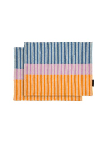 Remember 2er-Set: Tischsets ''Romy'' in Orange/ Blau/ Rosa - (L)43,5 x (B)32 cm