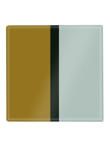 Remember Küchenglasplatte in Mint/ Oliv - (L)21,5 x (B)21,5 cm